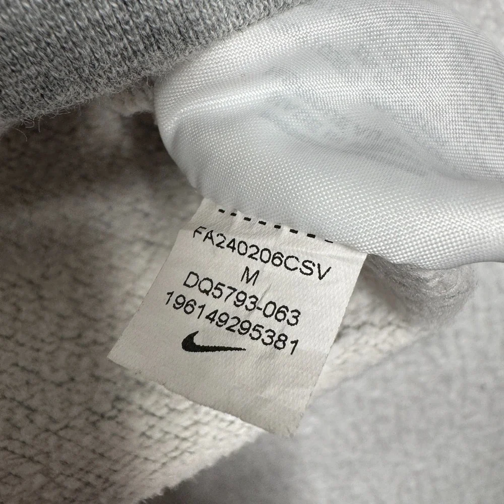 Nike Sportswear Club Fleece Pullover Hoodie Gray Logo DQ5793-010 Women's Size M - Picture 5 of 9